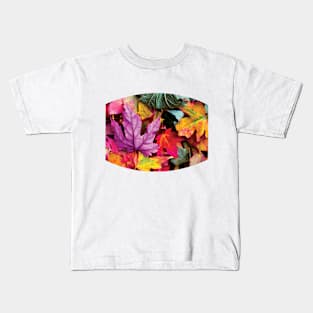 Pretty Autumn Fall Leaves Kids T-Shirt